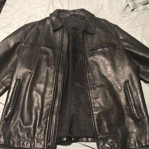 Banana Republic Men’s Black Leather Jacket XL
